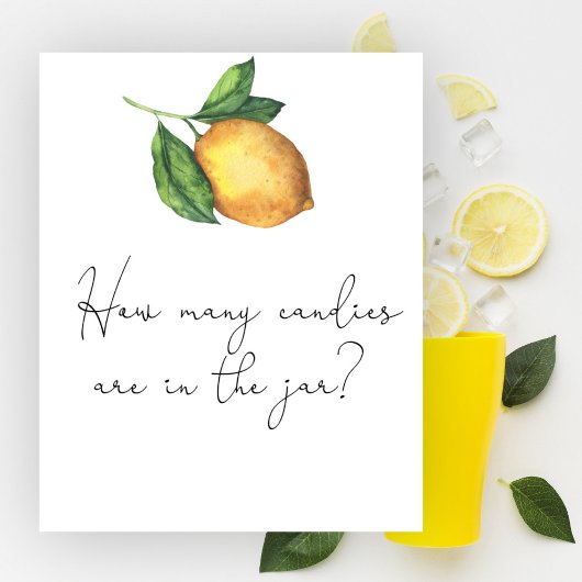 レモンベビーシャワーお菓子の数を推測 ポスター