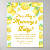 レモンベビーシャワーどのように大きいママ腹ゲーム ポスター (正面)