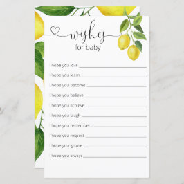 レモンベビーシャワーのベビー