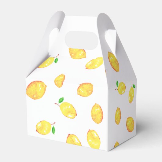 レモンベビーシャワーエレガントありがとうScript Citrus フェイバーボックス (裏面サイド)