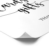 レモンベビーシャワーカードとギフトサイン ポスター (角)