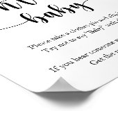 レモンベビーシャワーゲーム言わないベビー ポスター (角)