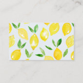 レモンベビーシャワーブックベビーカード エンクロージャーカード (裏面)