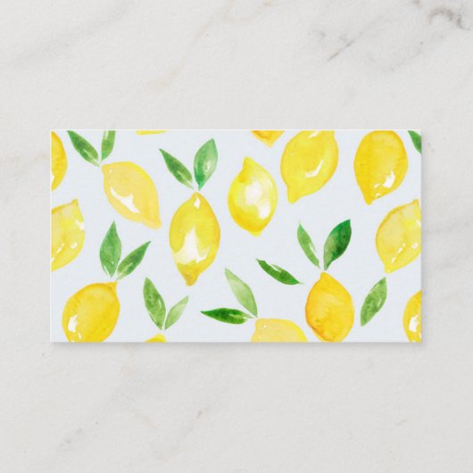 レモンベビーシャワーブックベビーカード エンクロージャーカード (裏面)