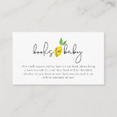 レモンベビーシャワーブックベビーカード エンクロージャーカード (正面)