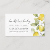 レモンベビーシャワーベビー エンクロージャーカード (正面)