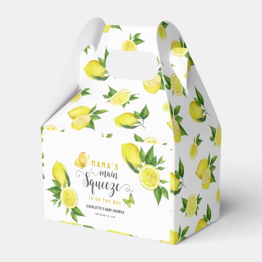 レモンベビーシャワーママのメインスクイーズかわいい柑橘類 フェイバーボックス (裏面サイド)