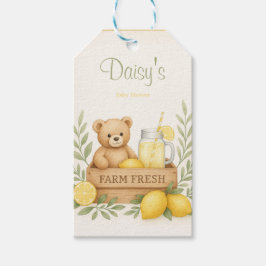 レモンベビーシャワーメッセージカード ギフトタグ