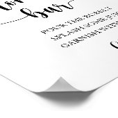 レモンベビーシャワーモモモザバーサイン ポスター (角)