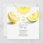 レモンベビーシャワー招待状レモンドロップテーマ 招待状 (正面)