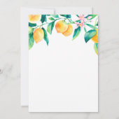 レモンベビーシャワー招待状 招待状 (裏面)