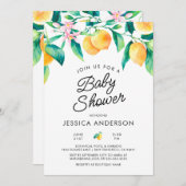 レモンベビーシャワー招待状 招待状 (正面/裏面)