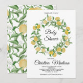 レモンベビーシャワー招待状 招待状 (正面/裏面)