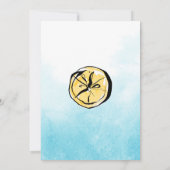 レモンベビーシャワー水彩少年 招待状 (裏面)