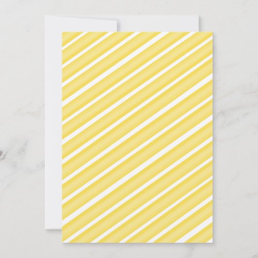 レモンベビーシャワー男の赤ちゃんブルーイエロー金ゴールド 招待状 (裏面)