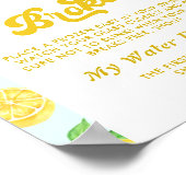 レモンベビーシャワー私の水が壊れたゲーム ポスター (角)