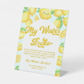 レモンベビーシャワー私の水が壊れたゲーム 台座サイン (正面)