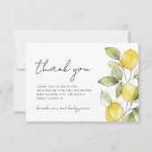 レモンベビーシャワー サンキューカード (正面)