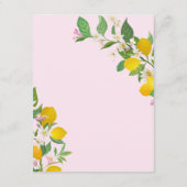 レモンベビーシャワー、チャオベビー、イタリアンテーマ エンクロージャーカード (裏面)