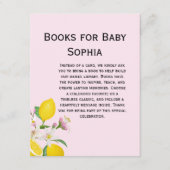 レモンベビーシャワー、チャオベビー、イタリアンテーマ エンクロージャーカード (正面)