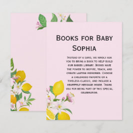 レモンベビーシャワー、チャオベビー、イタリアンテーマ エンクロージャーカード