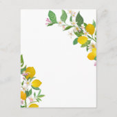 レモンベビーシャワー、チャオベビー、イタリアンテーマ エンクロージャーカード (裏面)