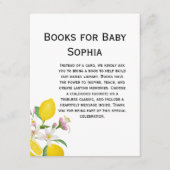 レモンベビーシャワー、チャオベビー、イタリアンテーマ エンクロージャーカード (正面)