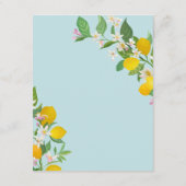 レモンベビーシャワー、チャオベビー、イタリアンテーマ エンクロージャーカード (裏面)