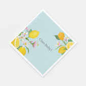 レモンベビーシャワー、チャオベビー、イタリアンテーマ スタンダードランチョンナプキン (角)
