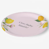 レモンベビーシャワー、チャオベビー、イタリアンテーマ ペーパープレート (アングル)