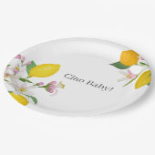 レモンベビーシャワー、チャオベビー、イタリアンテーマ ペーパープレート (アングル)