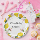 レモンベビーシャワー、チャオベビー、イタリアンテーマ ペーパープレート (パーティー)