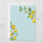 レモンベビーシャワー、チャオベビー、イタリアンテーマ 招待状 (裏面)