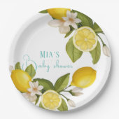 レモンベビーシャワー ペーパープレート (正面)