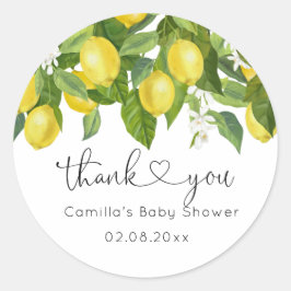 レモンベビーシャワー ラウンドシール