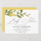 レモンベビーシャワー 招待状 (正面/裏面)