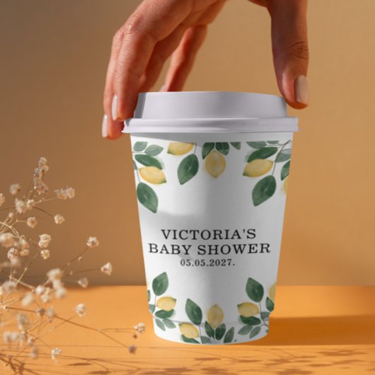 レモンベビーシャワー 紙コップ