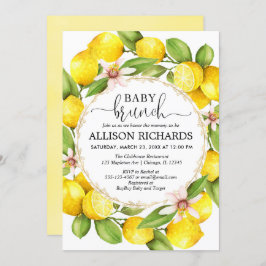 レモンベビーブランチのシャワーレモン男女兼用 招待状
