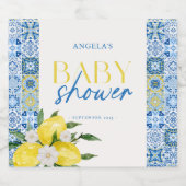 レモンベビー地中海のシャワーきらめく水 スパークリングワインラベル (シングルラベル)