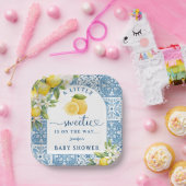 レモンベビー地中海のシャワーブルータイル ペーパープレート (パーティー)