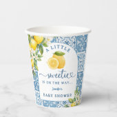 レモンベビー地中海のシャワーブルータイル 紙コップ (正面)
