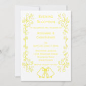 レモンベルズスクロールワークウェディングレセプション 招待状 (正面)