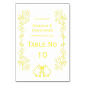 レモンベルズスクロールワーク結婚デザイン テーブルナンバー (裏面)