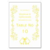 レモンベルズスクロールワーク結婚デザイン テーブルナンバー (正面)