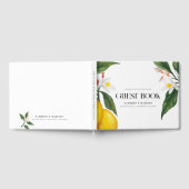 レモンホワイトフラワーウォーター結婚カラーズゲストブック ゲストブック (全面)