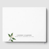 レモンホワイトフラワーウォーター結婚カラーズゲストブック ゲストブック (裏面)