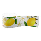 レモンホワイト グログランリボン (リール)