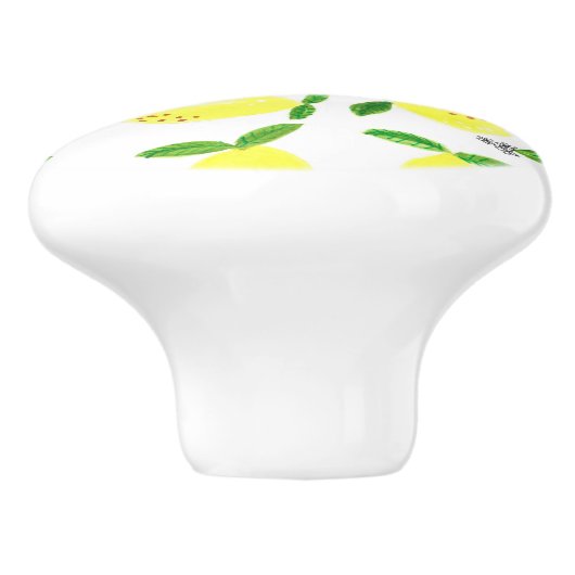 レモンホームデコー水彩パタエレガントーン セラミックノブ (側面)