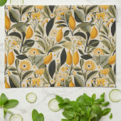 レモンボタニカルグローブ キッチンタオル (折り畳み)