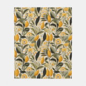 レモンボタニカルグローブ フリースブランケット (正面)